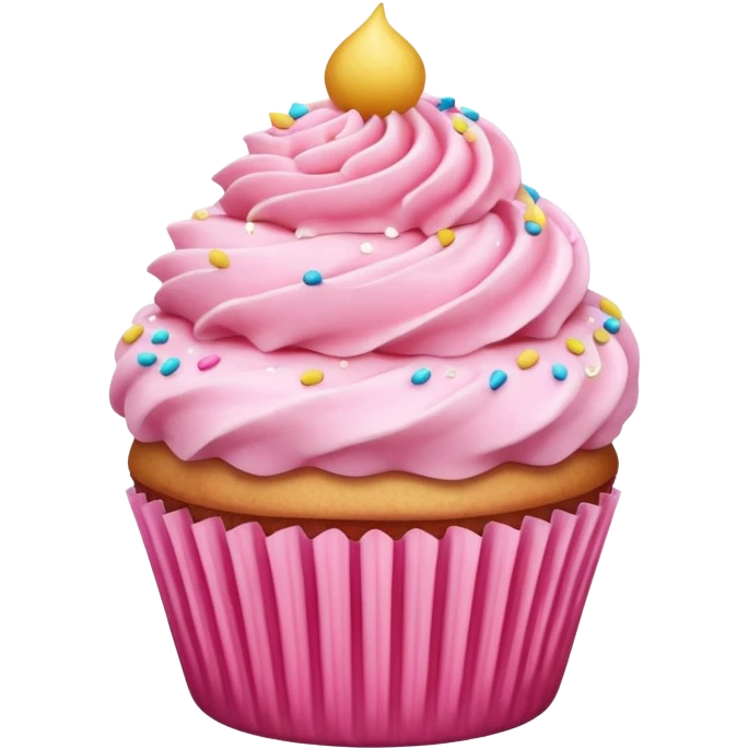Cupcake with pink icing emoji