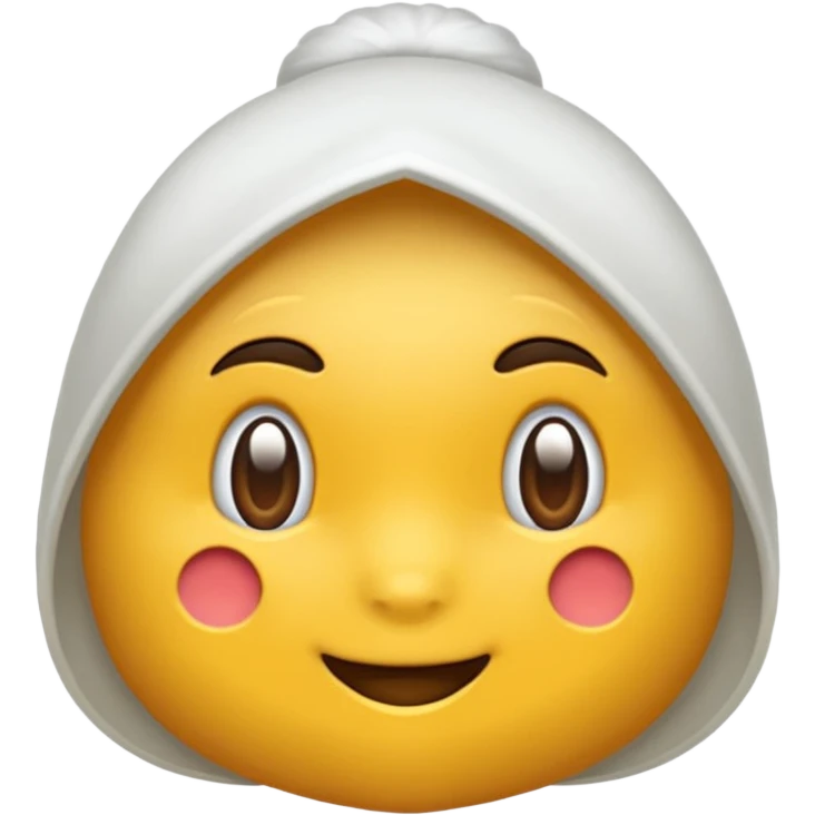 Строителньная каска белого цвета  emoji