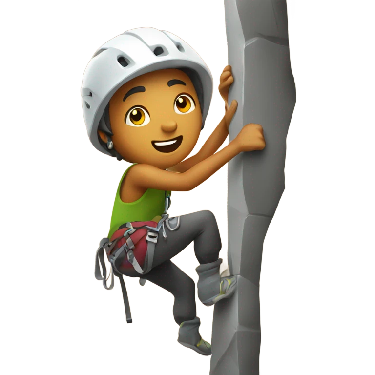 Rock climbing emoji