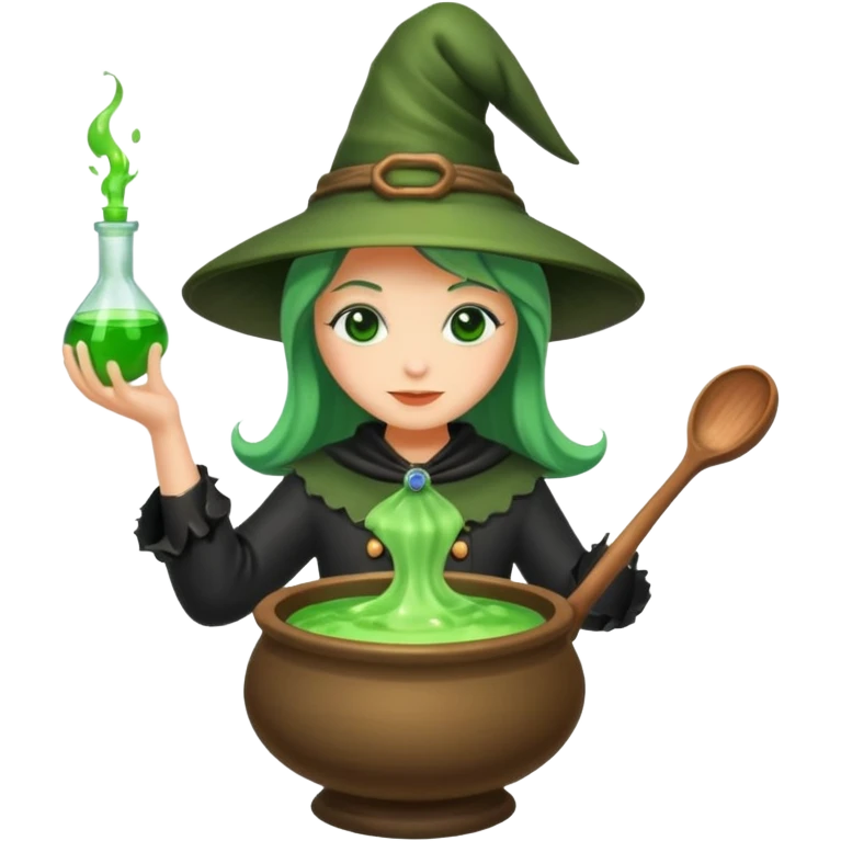 green witch cooking potion emoji