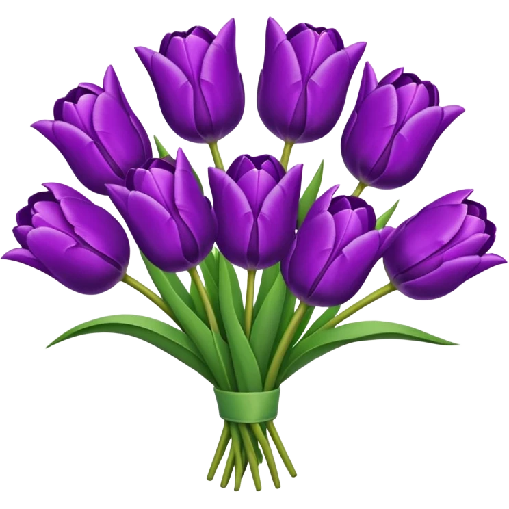 purple tulip bouquet  emoji