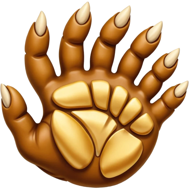 normal emoji hand shaking a bear claw emoji