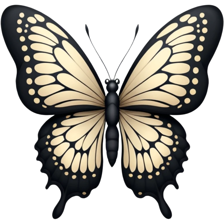 Butterfly full black emoji