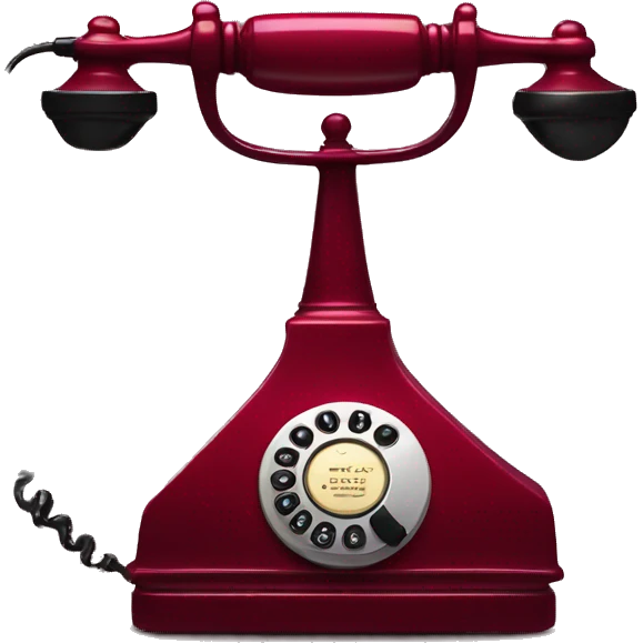 50's dark red telephone emoji
