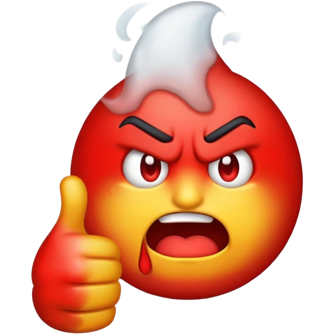 Thumbs up steamy mad emoji emoji