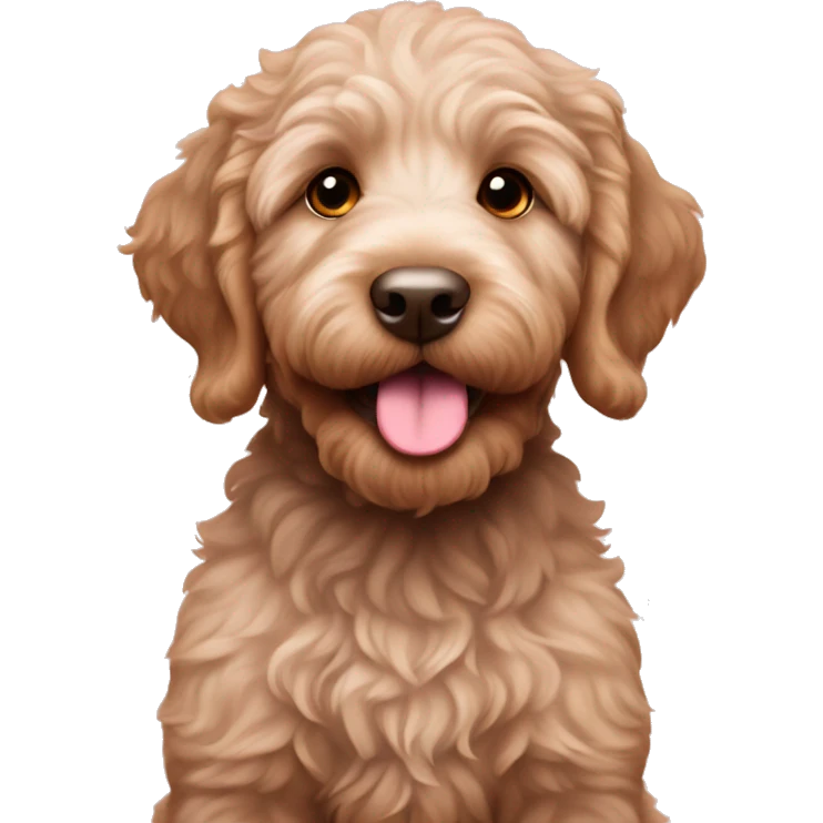 Pink nose labradoodle puppy  emoji