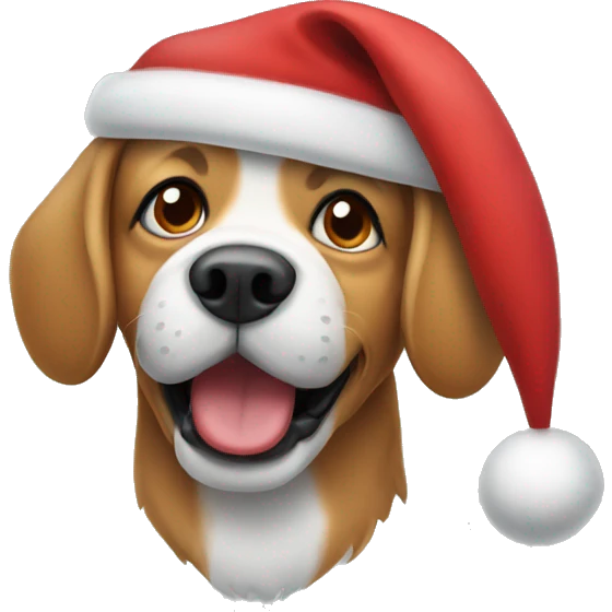 dog in a santa hat  emoji