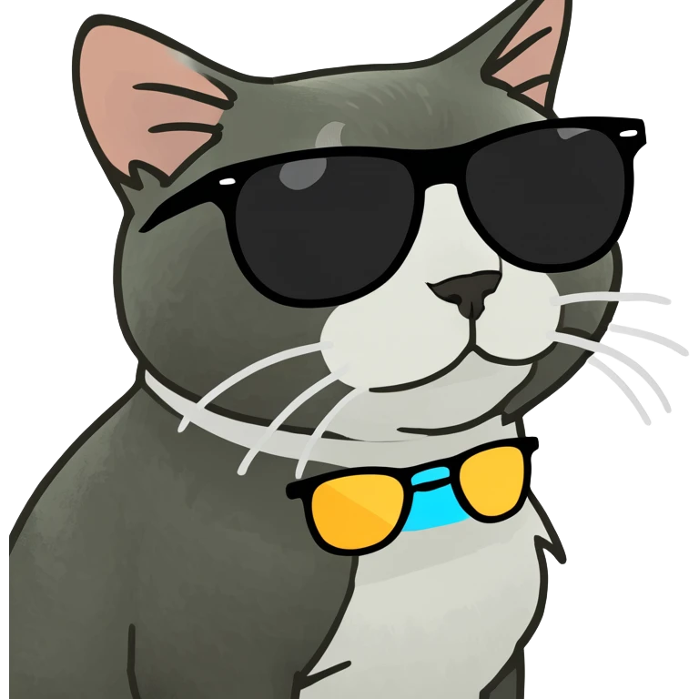 Cat with sunglasses emoji