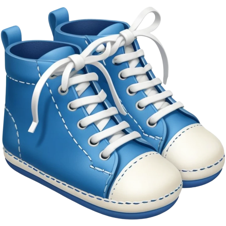 blue and white baby shoe emoji