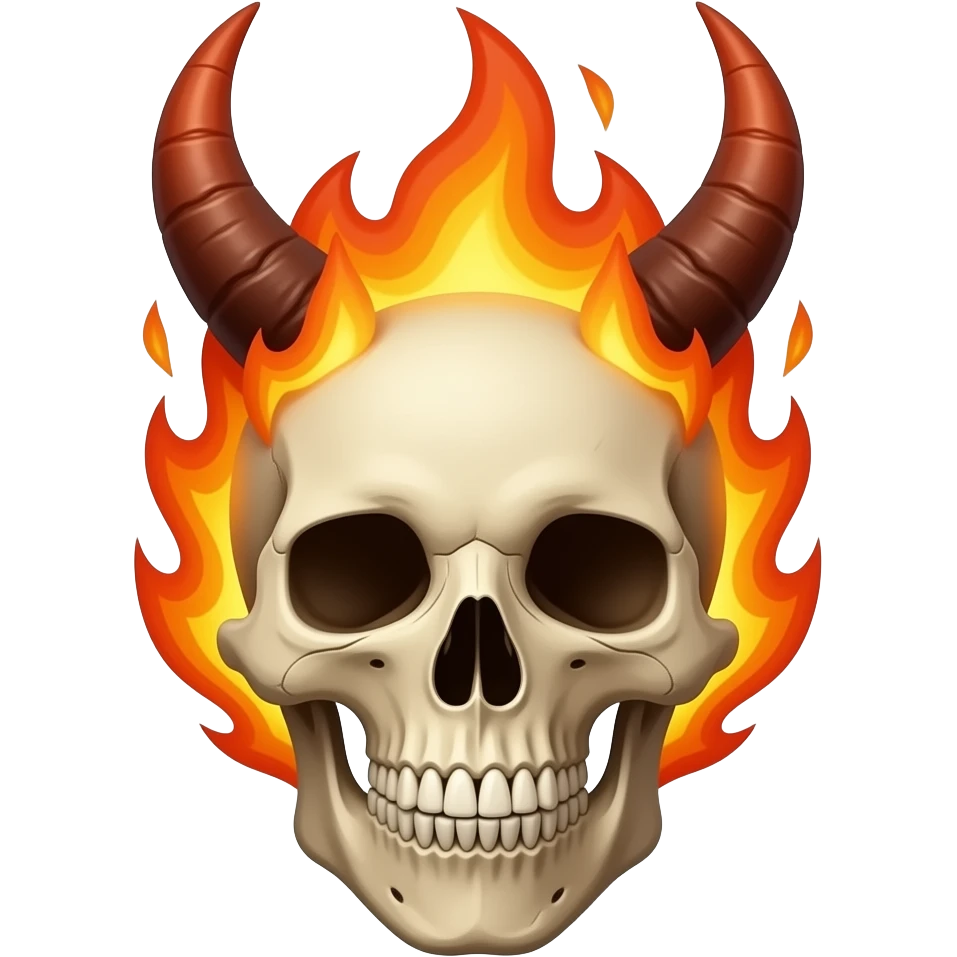 fire devil skull emoji