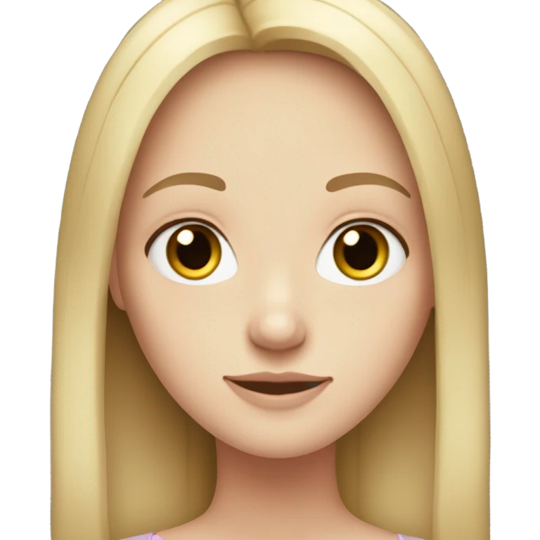 White girl with straight hair have macha emoji