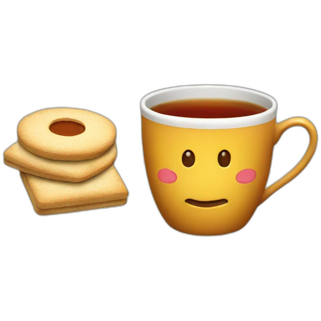 Tea and biscuits emoji