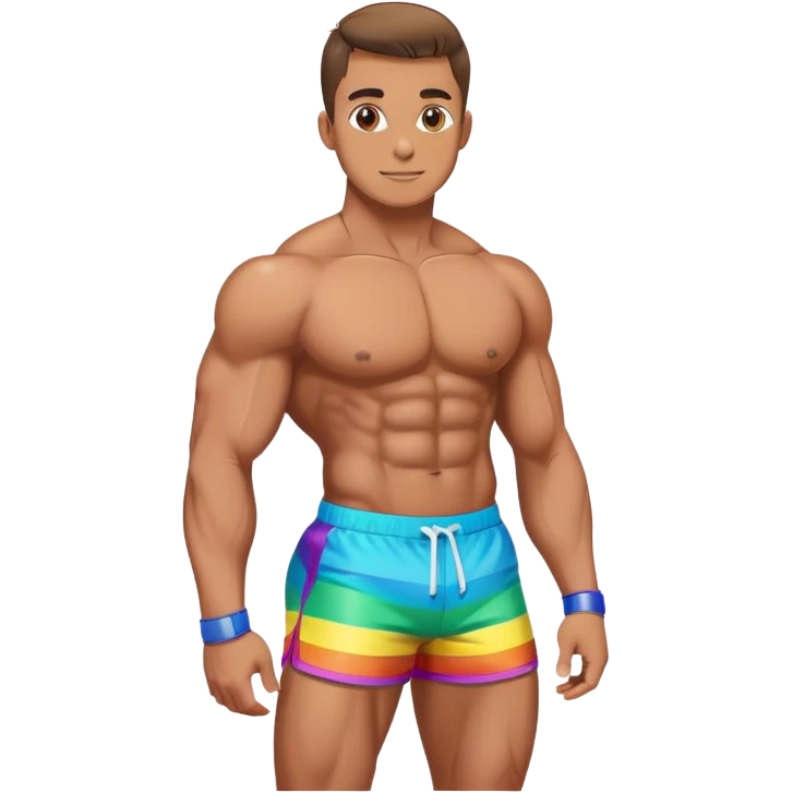 Rainbow Bodybuilder emoji
