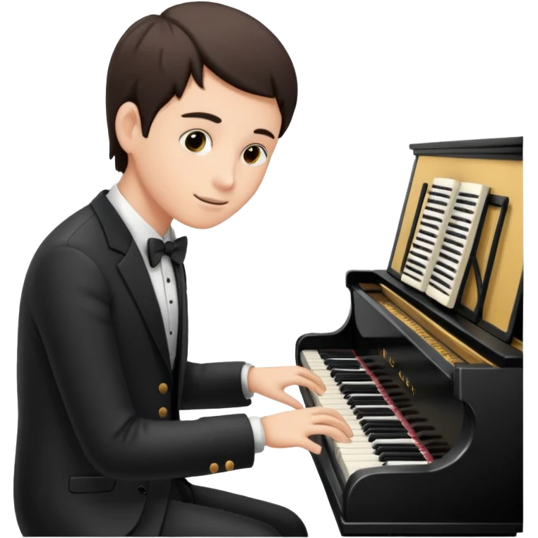 Practicing piano emoji