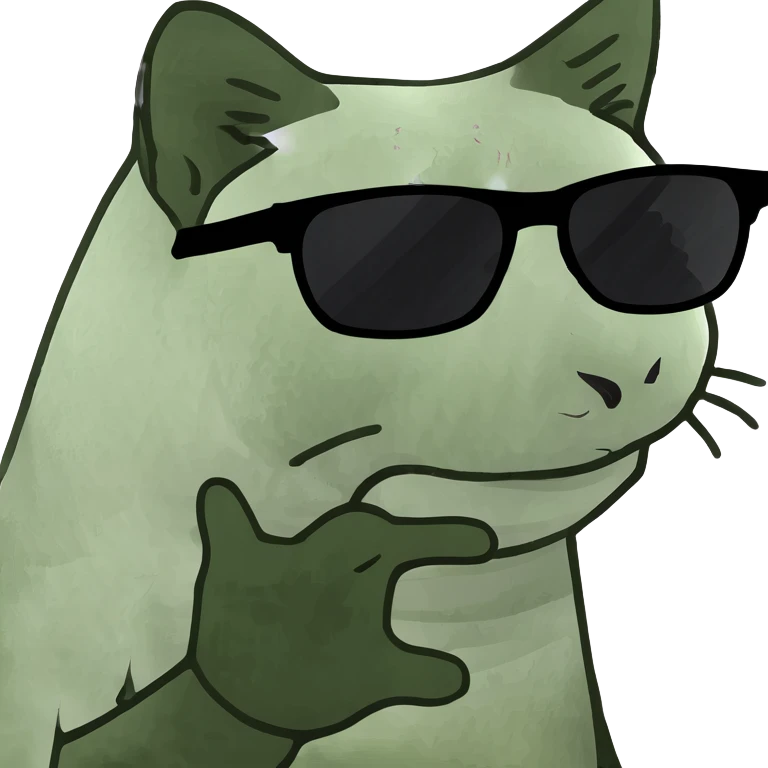 Cat with sunglasses emoji