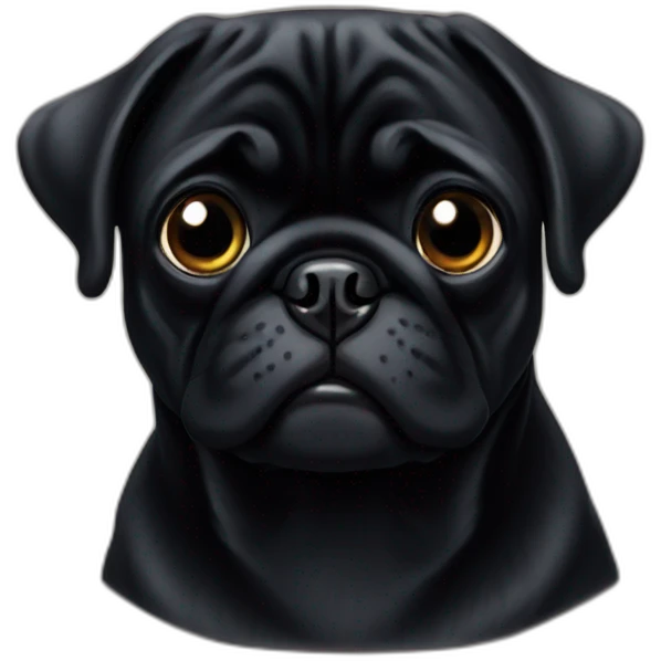 black pug emoji