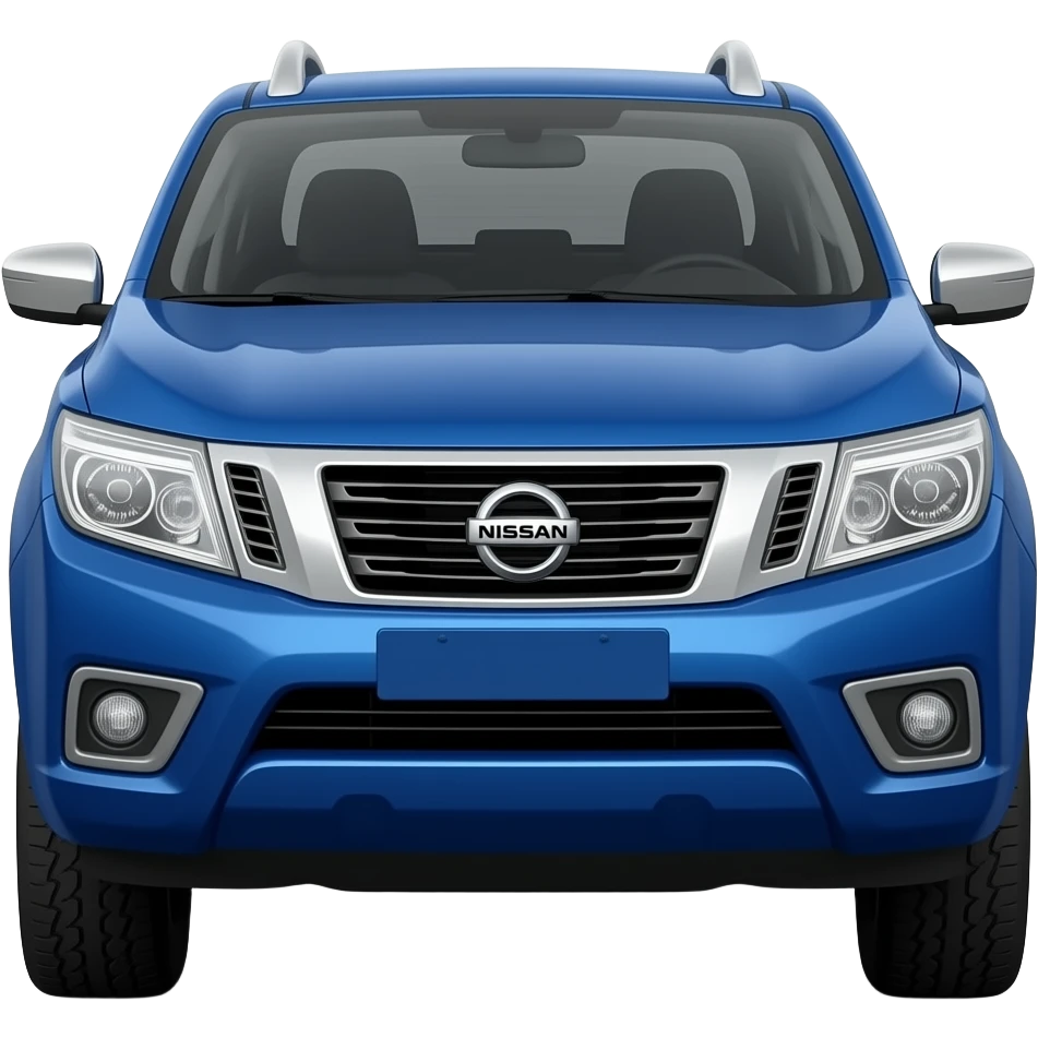Un Nissan np300 2018 pickup azul ya abajo adelante sea negro emoji