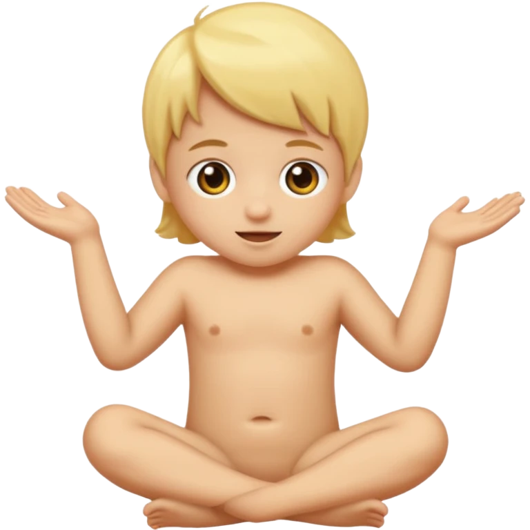 Enfant nue avec emoji