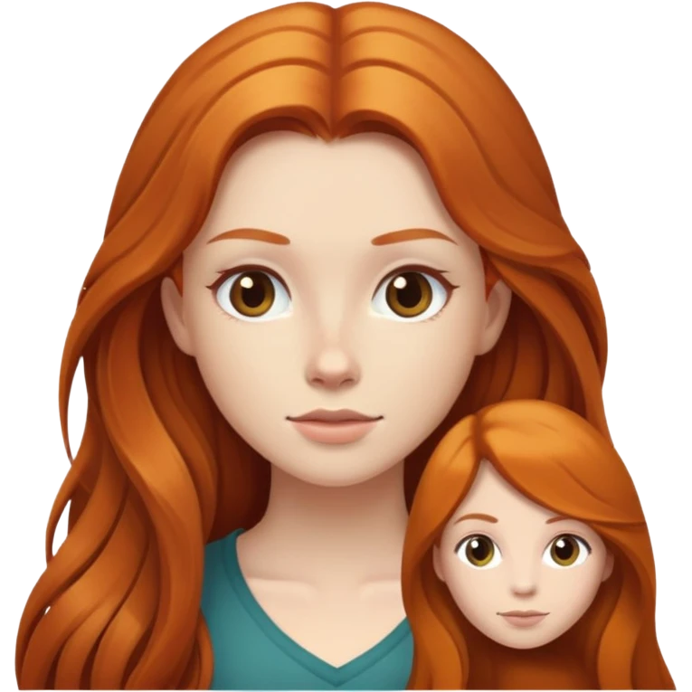 long hair ginger girl long hair brunette girl emoji