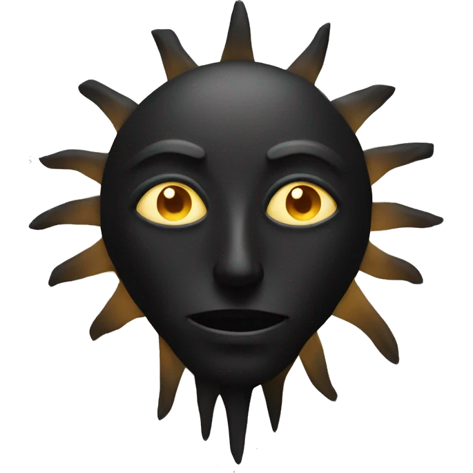 Black sun emoji