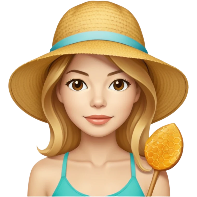 Michelle Monaghan with honey blonde hair on vacation at beach emoji