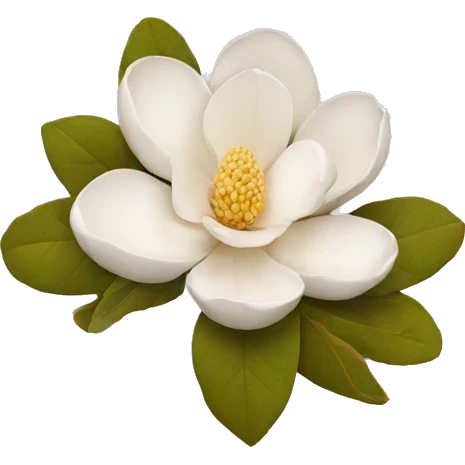 Instagram sticker with emoji, oval magnolia emoji