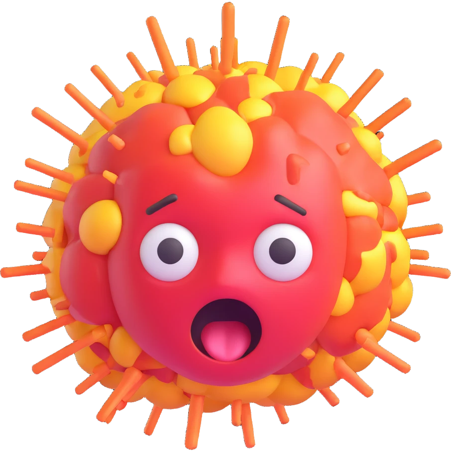 shocked emoji with an exploding brain, 3D emoji style emoji