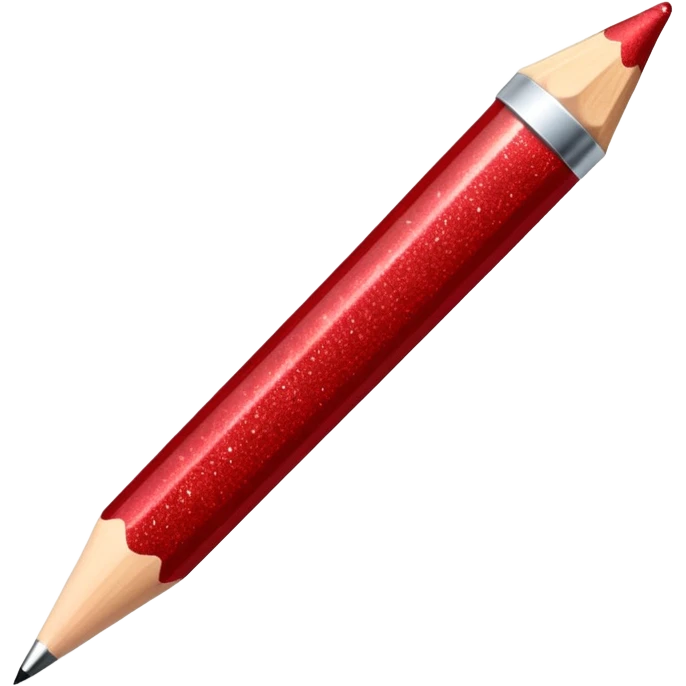 red glitter pencil emoji