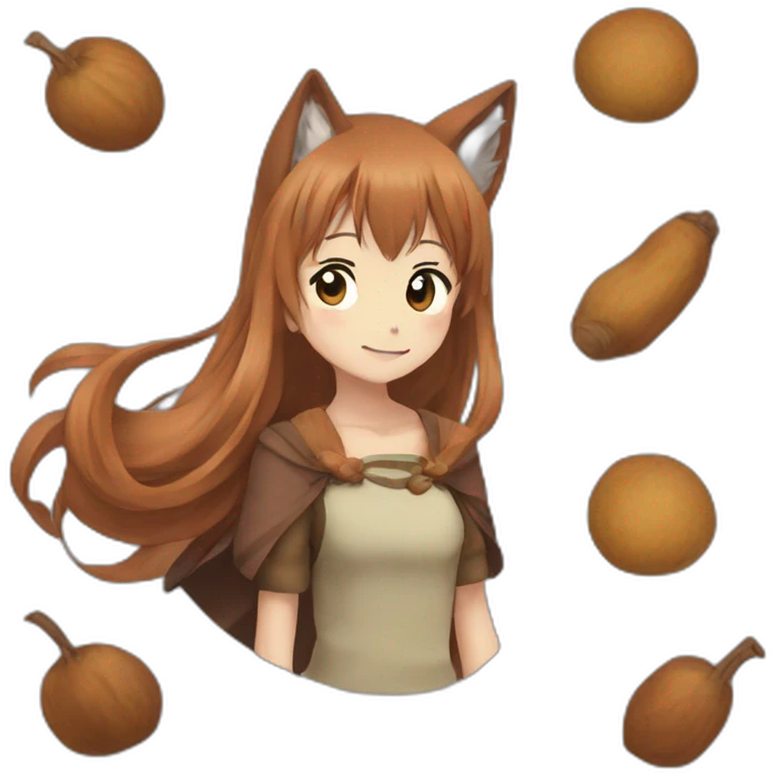 Holo Spice and wolf emoji