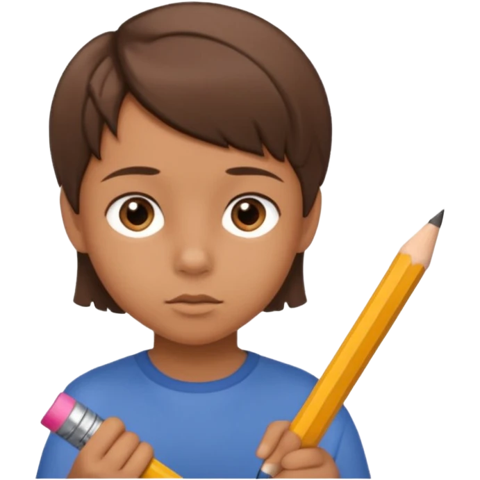 Ders çalışan çocuk emoji