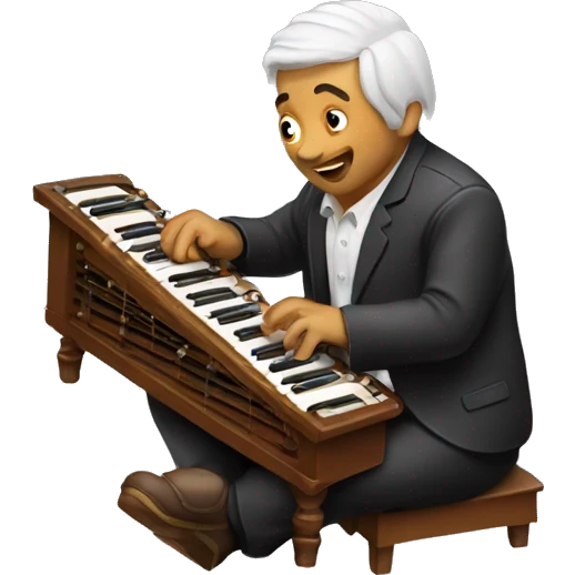man playing harmonium emoji