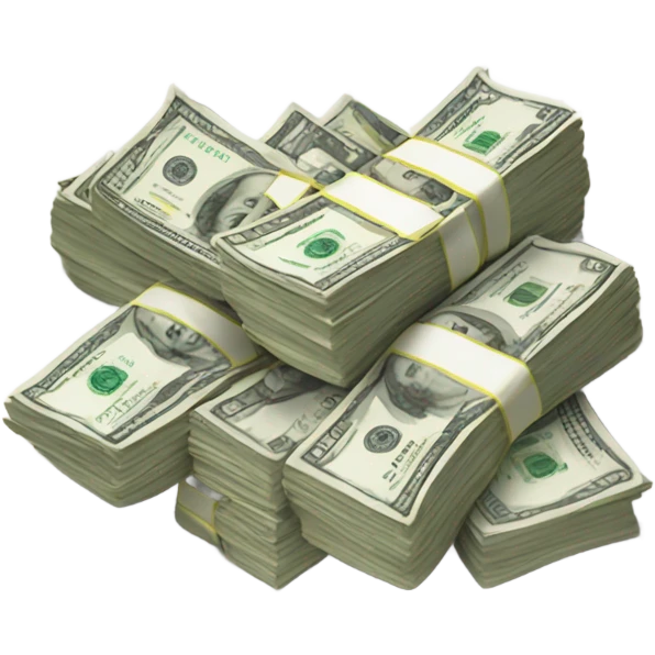 Dinner plate with cash emoji