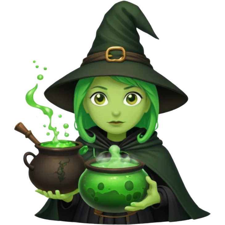 green witch cooking potion emoji