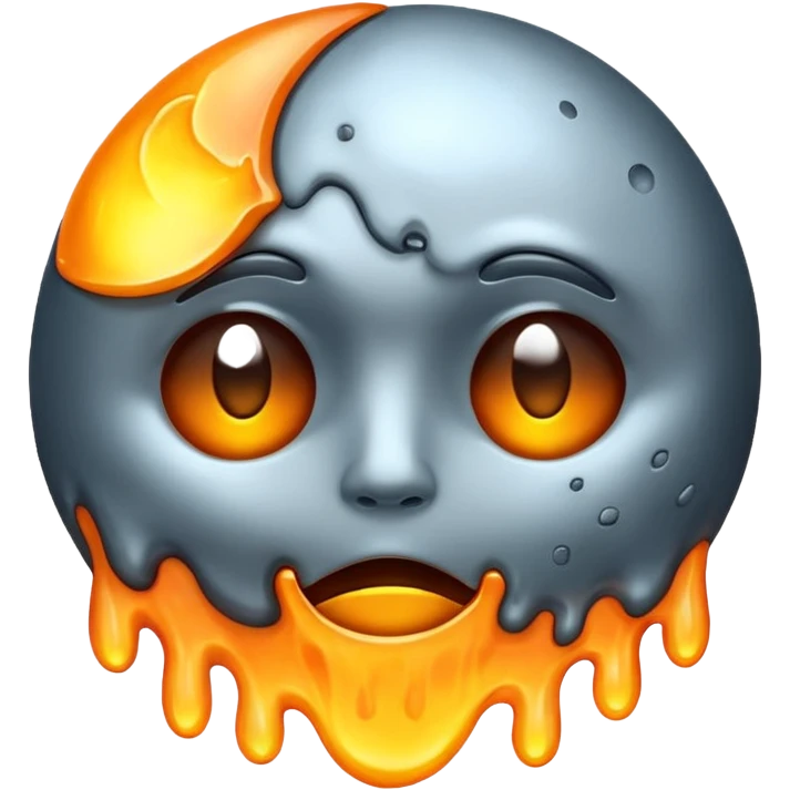 Melting moon emoji