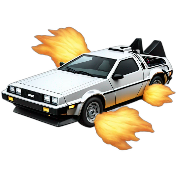 flying delorean emoji