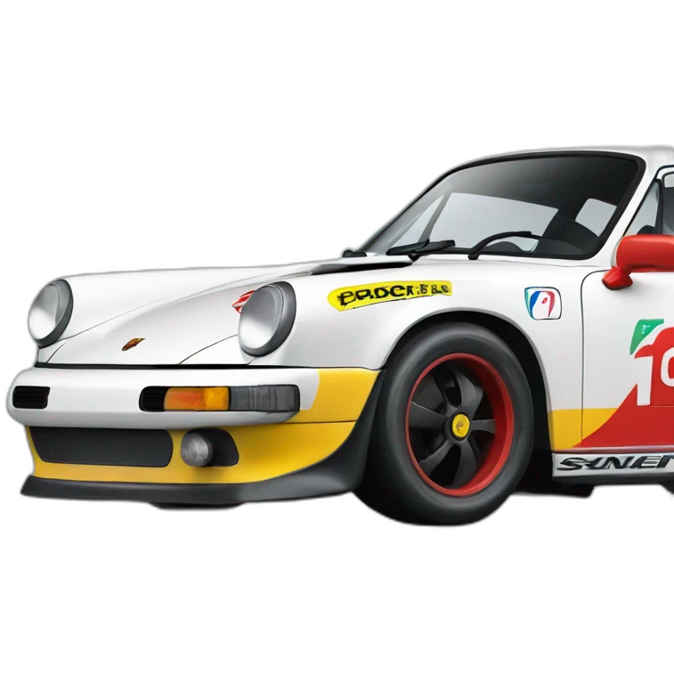 Porsche 911 in racing livery emoji
