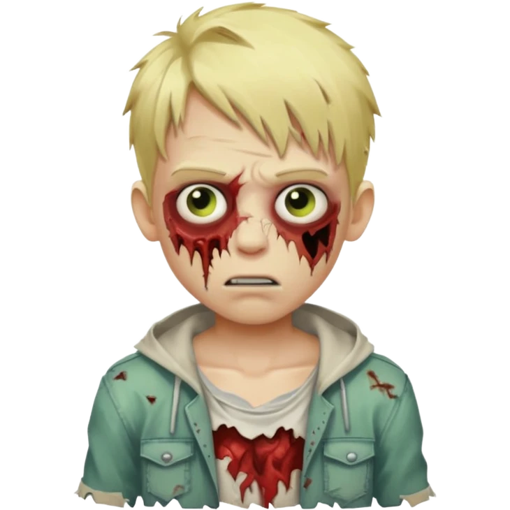 boy zombie with blonde hair emoji