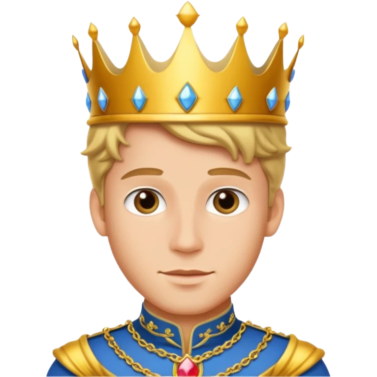 Prince Charming from Disney with crown emoji