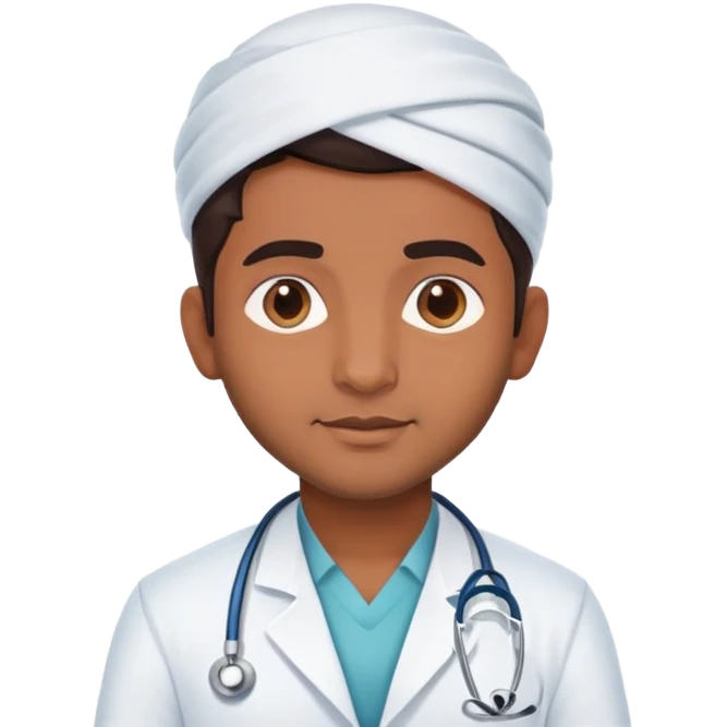 Cute Indian male doctor  emoji