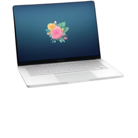 Marketing in MacBook girly  emoji