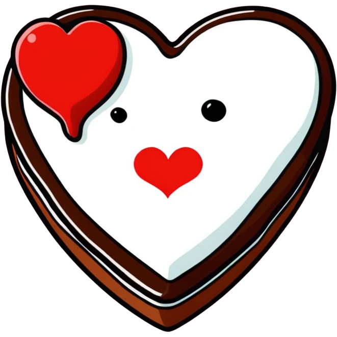 Red Heart dipped in chocolate  emoji