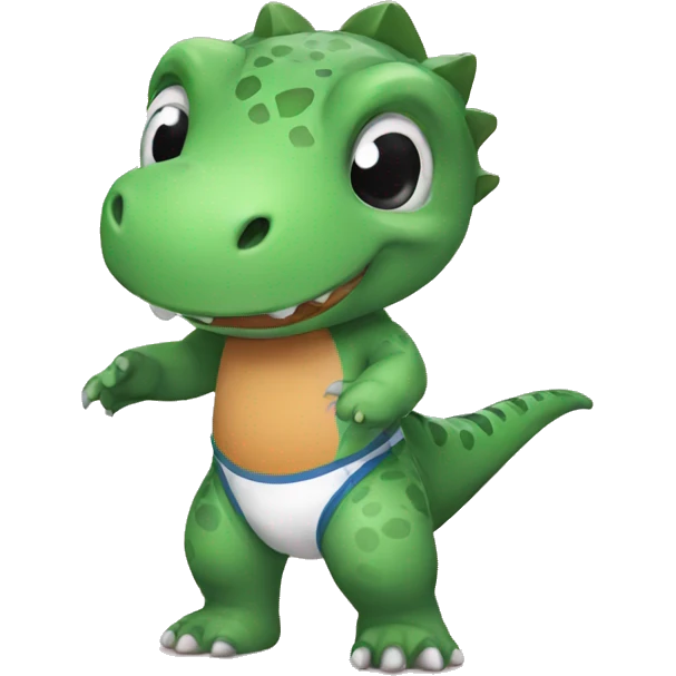 dinosaur with swim trunks emoji