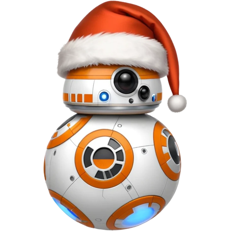 bb8 wearing santa hat emoji