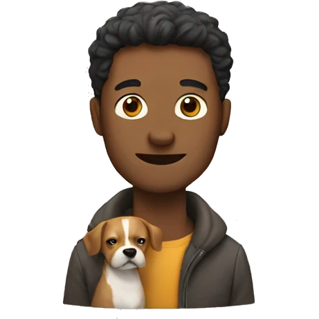 man with dog emoji