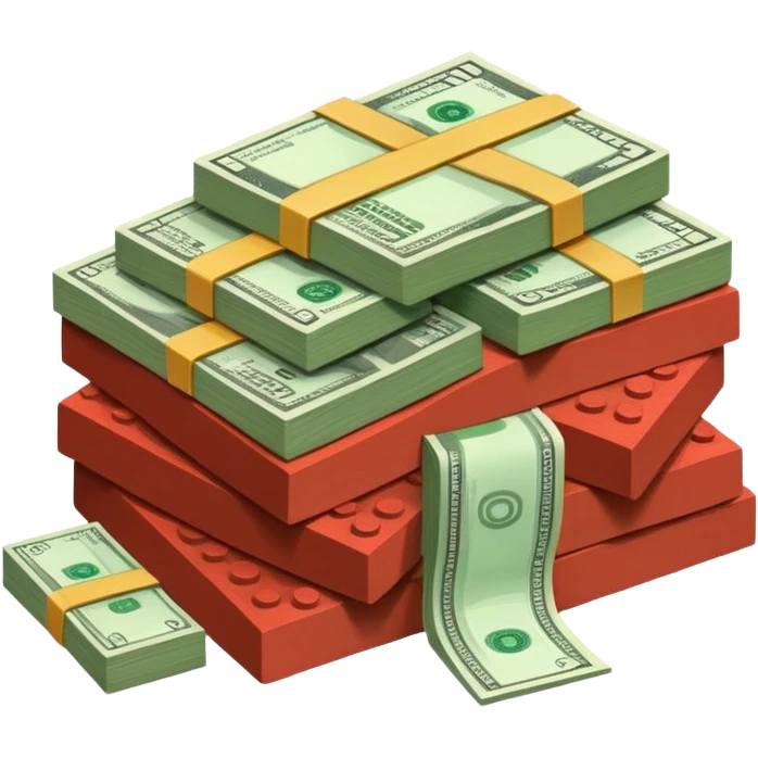 Bricks and stack bills  emoji