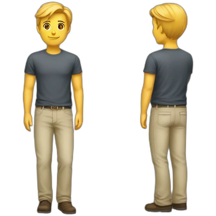 chat sur dos d’homme emoji