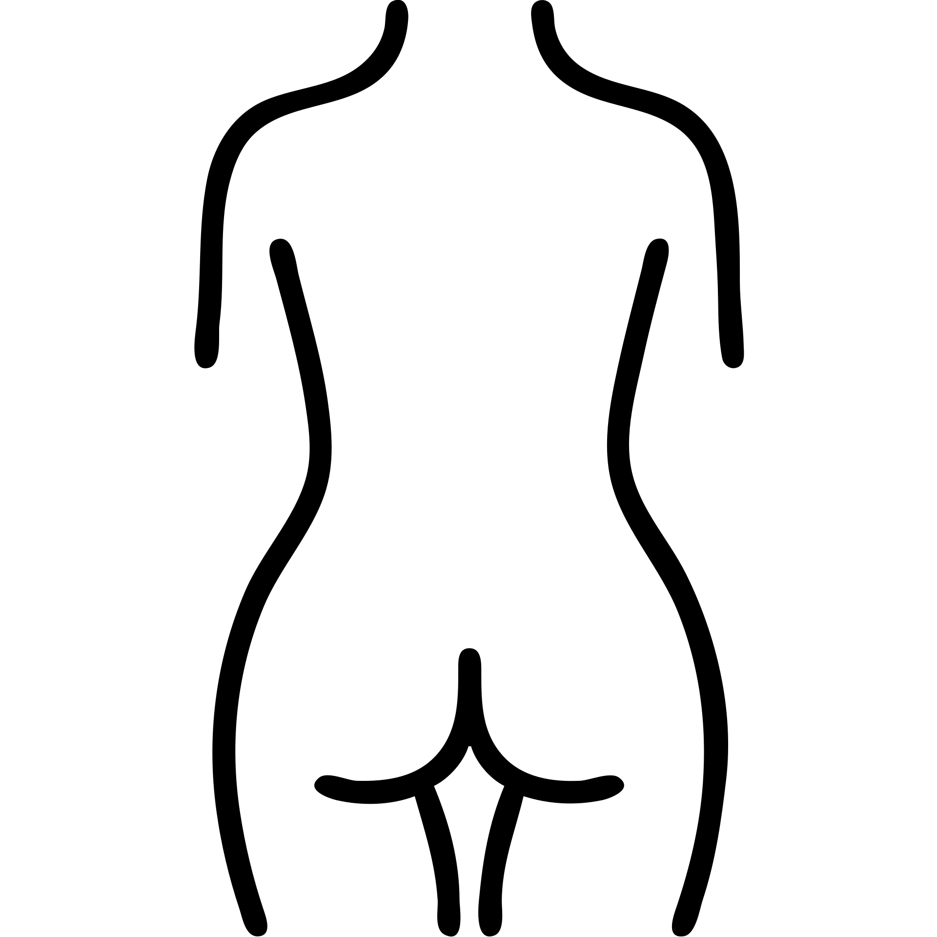 minimal and stylized icon of a feminine silhouette from the back, focusing on curves, no explicit detail emoji