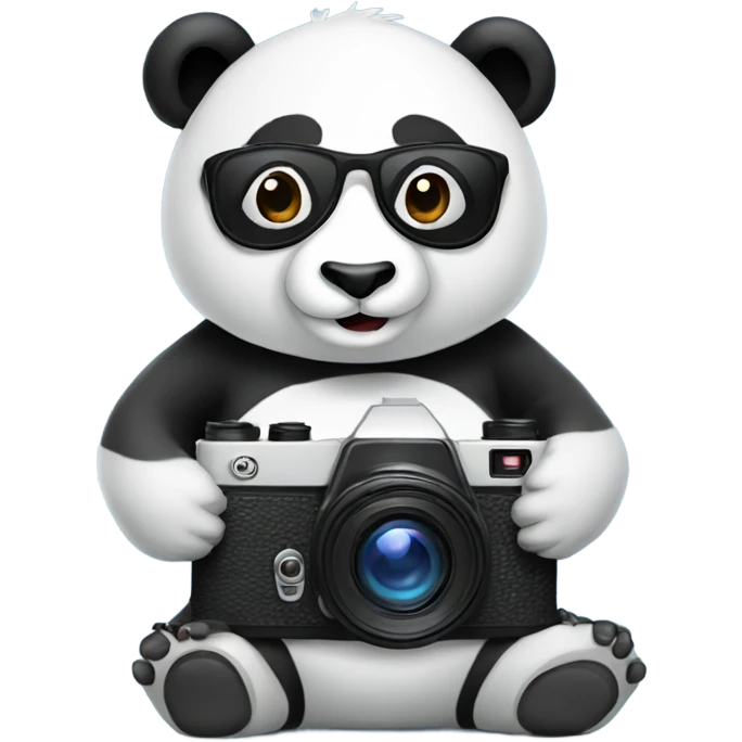 Panda with camera emoji