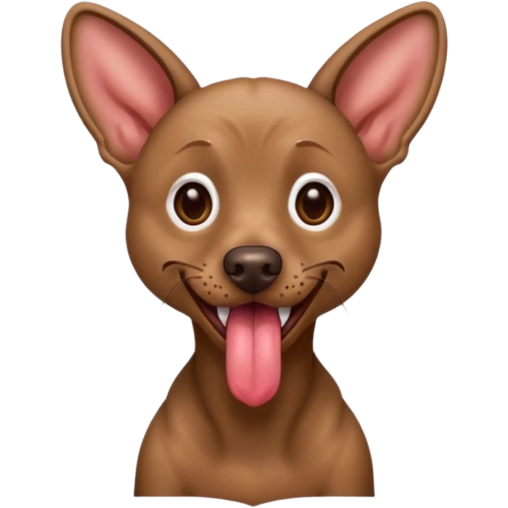 Xoloitzcuintle Dog silly expression with tongue sticking out emoji