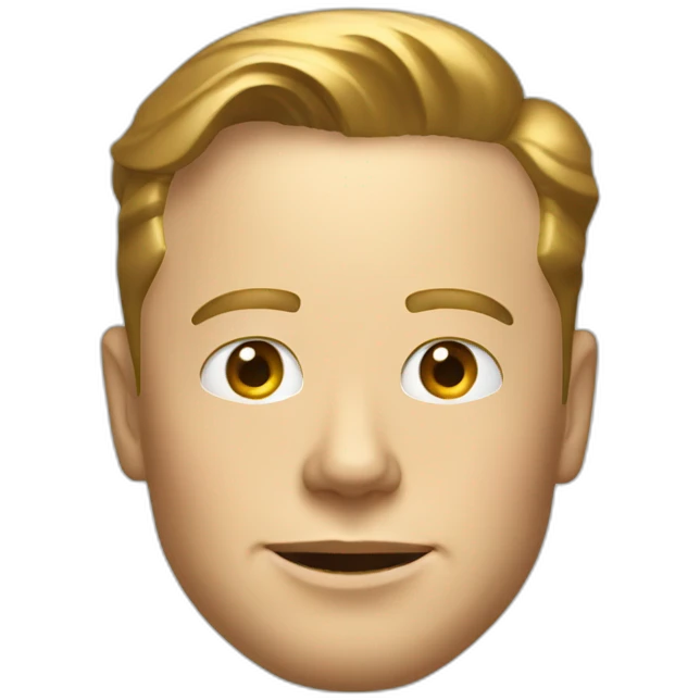 Gold Elon Musk emoji